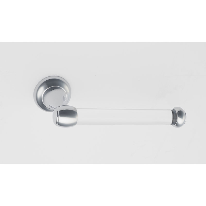 Royale Acrylic Bath Wall Mount Toilet Paper Holder, Polished Chrome