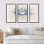 «Vintage Blue Lotus II», reproduction sur toile 3 pièces-1906302630-1906302631