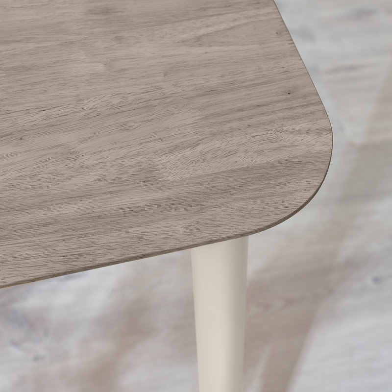 Table de salle à manger 4 ou 6 places Drea, L 30,3 po x L 46,5 po, Blanc-gris