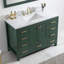 Ensemble de meuble-lavabo simple et moderne de 48 po avec comptoir et dosseret en marbre de Carrare italien Covin, entièrement assemblé Covin-117300914-117300917