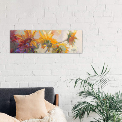 Three Long Blossoms by Beth A. Forst - Wrapped Canvas Panoramic Painting