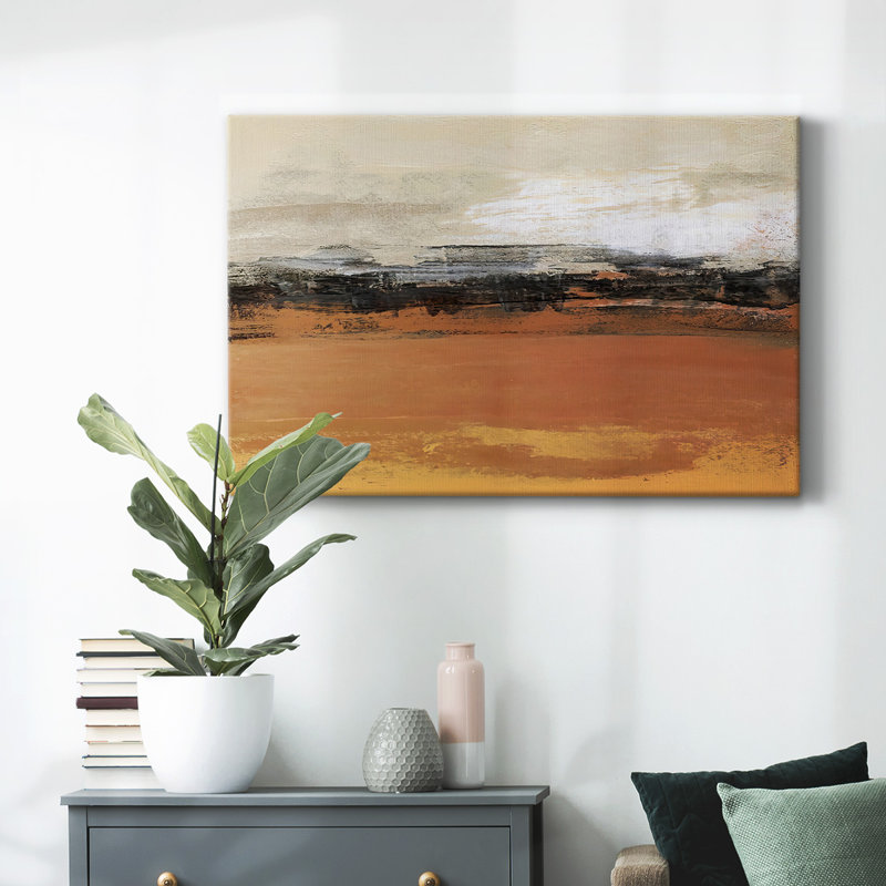 Toile tendue «Bridges» ocre, H 12 po x l 18 po