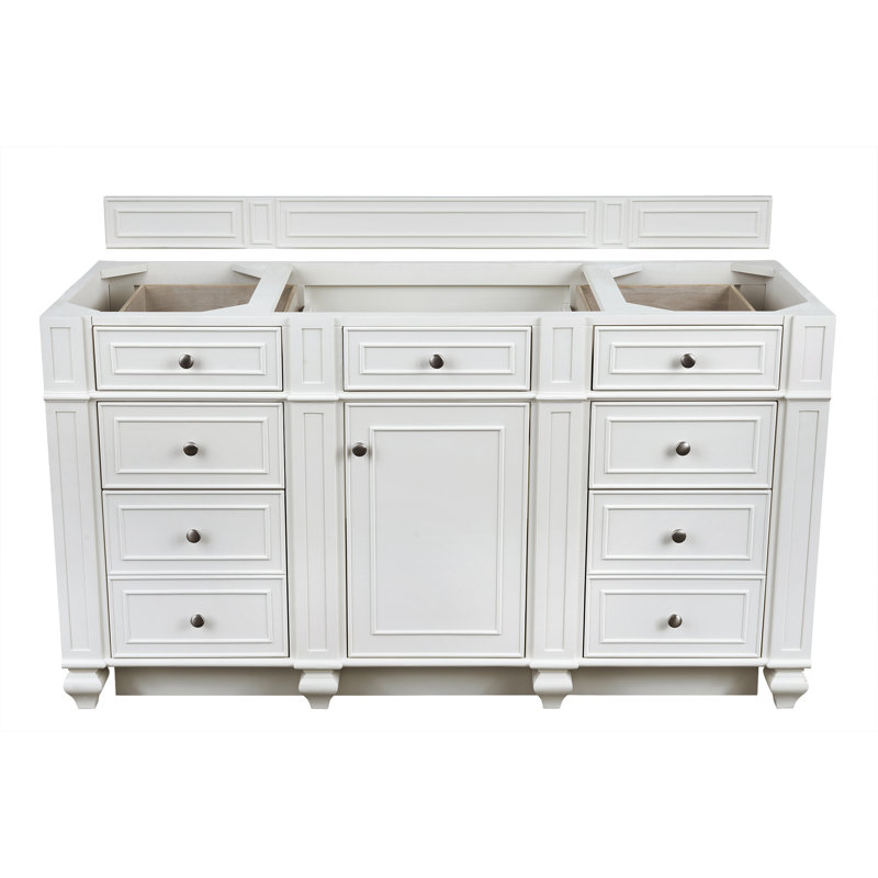 Bristol 60'' W Single Vanity, Bright White, Ethereal Noctis, 8" Widespread