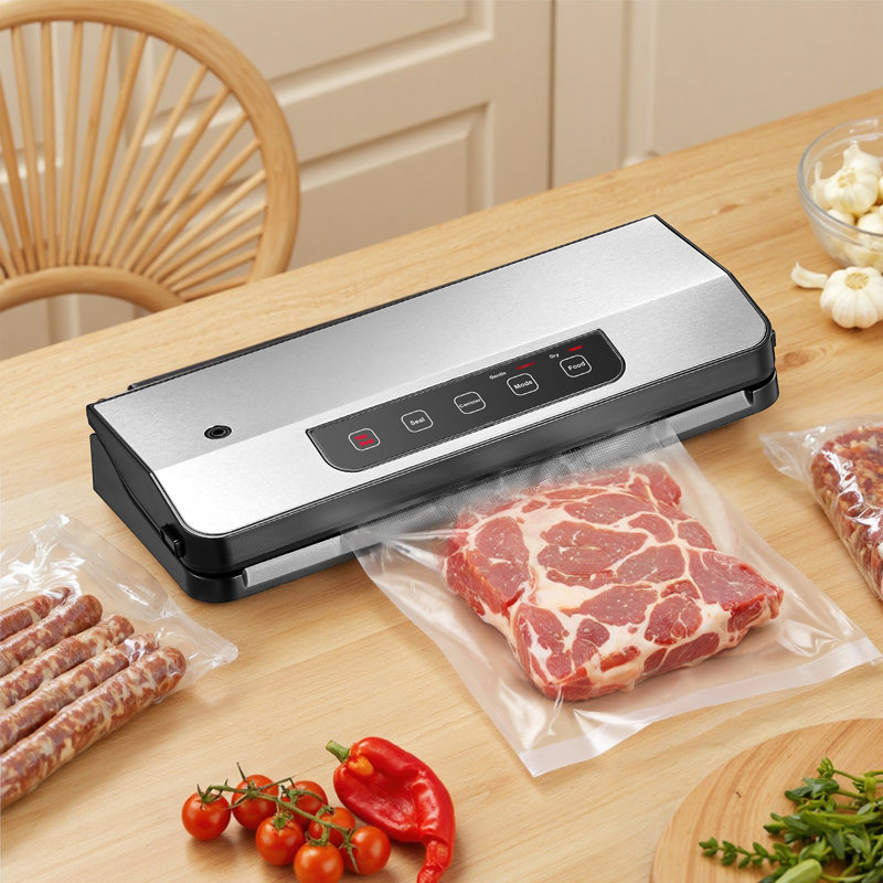 8-in-1 Food Vacuum Sealer Machine With 65 Kpa Powerful Suction, Food Vacuum Sealer With Build-out Cutter, 20 Vacuum Bags & Accessory Hose