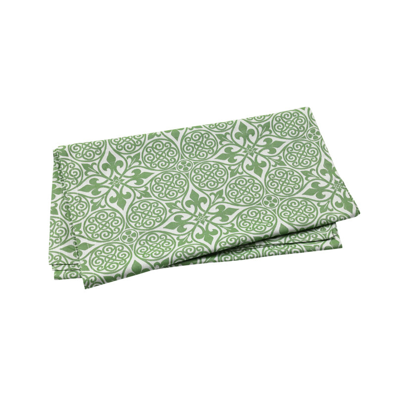 Chemin de table damassé vert, Vert