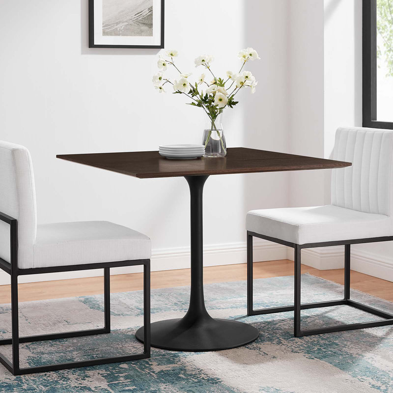 Lippa Square Wood Dining Table, Cherry Walnut, 47"L x 47"W