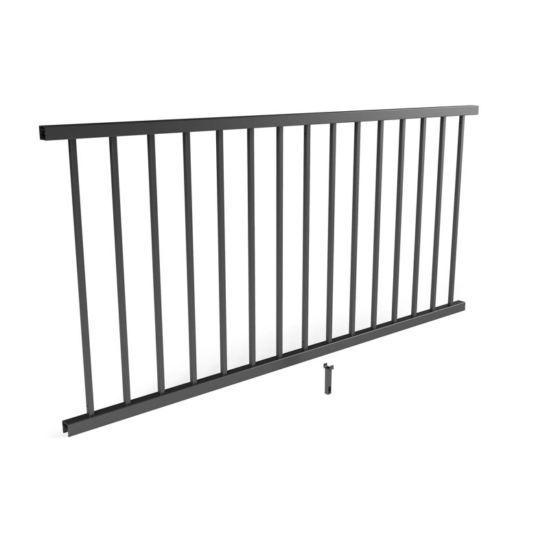 Inspire Railing 32.5-in H Aluminum Level Panel, 32.5" W x 72" W x 2" D, Black