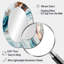 Demi-cercle bleu or et marbre abstrait V - décor de miroir mural ovale bleu-1874627776