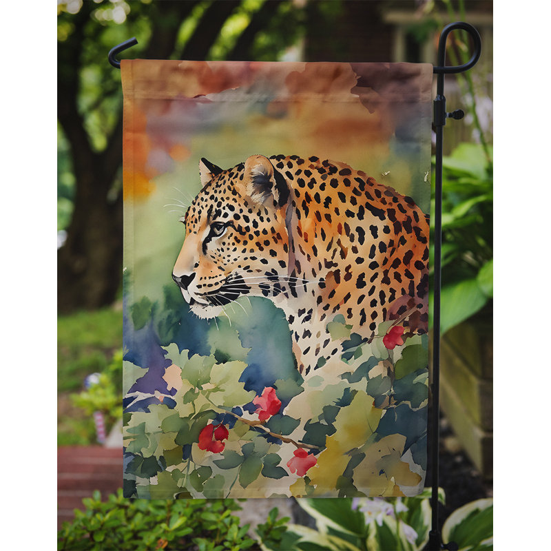 Drapeau de jardin léopard