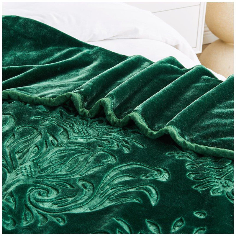 Arvelle Weighted Throw Blanket, Dark Green