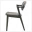 Ensemble de 2 pièces Mid-Century moderne Z-Chair Tissu de ton riche en tissu d'ameublement en bois massif Cadre de salle à manger Finition gris brun-807087376