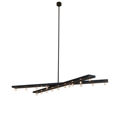 120" Long Caldero 17 Light Oblong Pendant