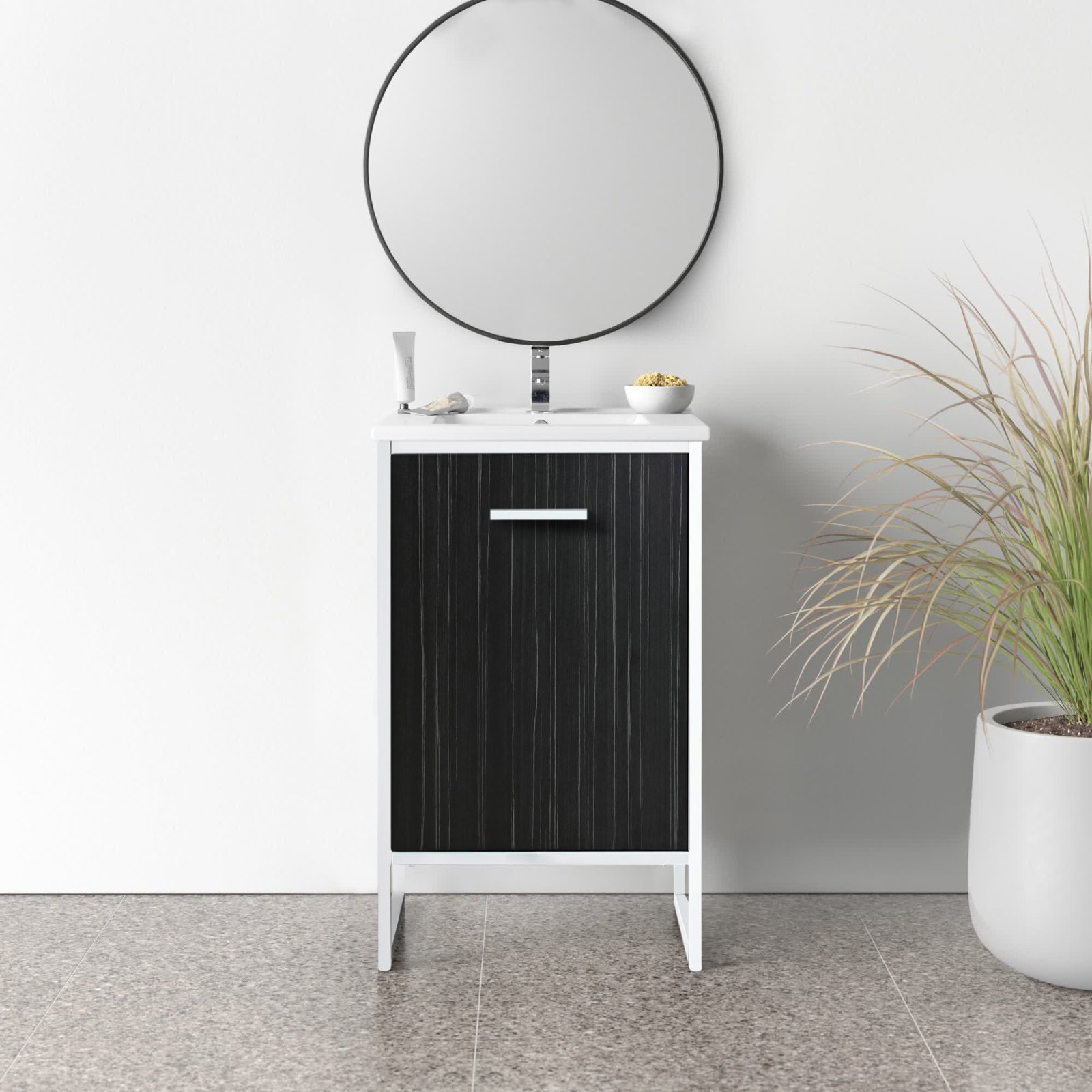 Saray 20'' Single Bathroom Vanity, Dawn Gray