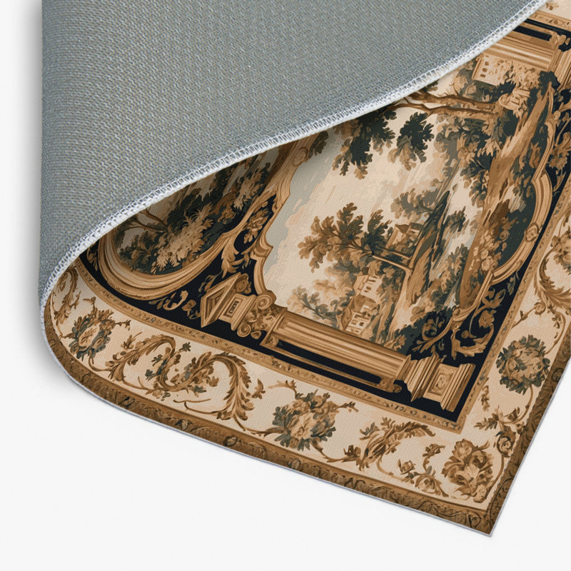 Tapis d'intérieur et d'extérieur brun français, Rectangulaire 2 pi x 3 pi