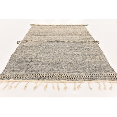 Tapis noir et blanc Orpheus
