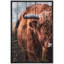 Vache rétro, panneau de bois effet bison, bison, animaux, art numérique, ferme rustique, faune-101090838-101090841
