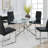 Freidin X-Shaped Dining Table Chrome And Clear