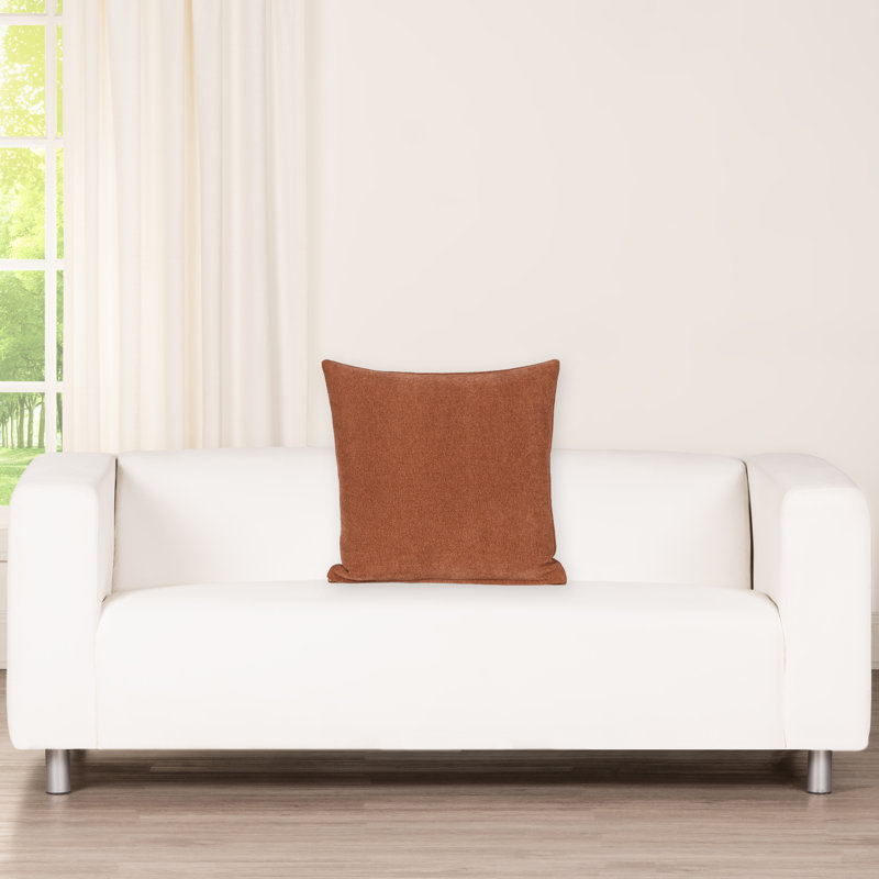 Coussin décoratif Cascade Getty, Carré 22 po, Polyester, Rouge