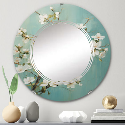 Lovage - Miroir mural floral rond