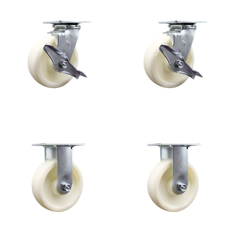 4 Piece Steel Nylon Caster Set