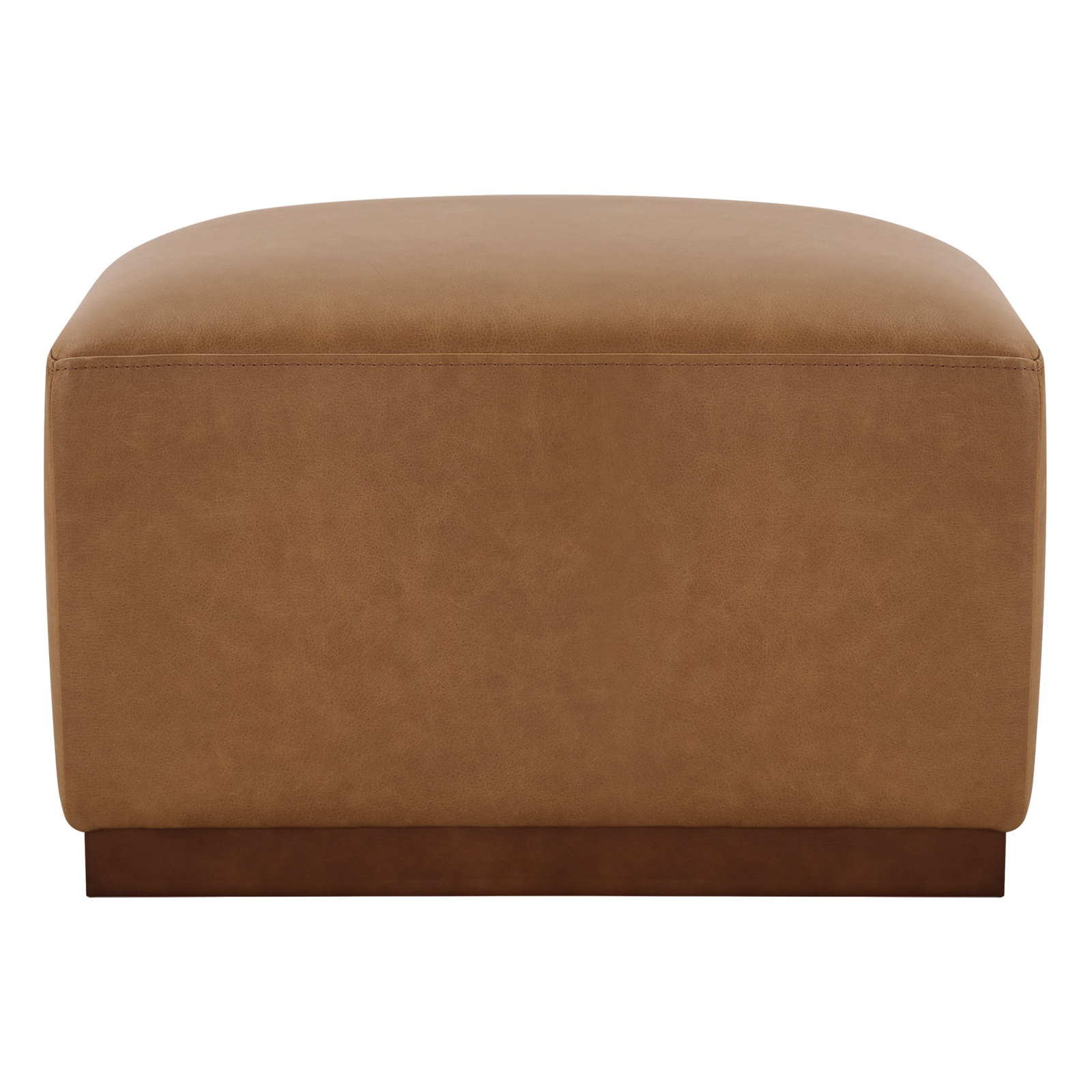 Upholstered Ottoman, Brown
