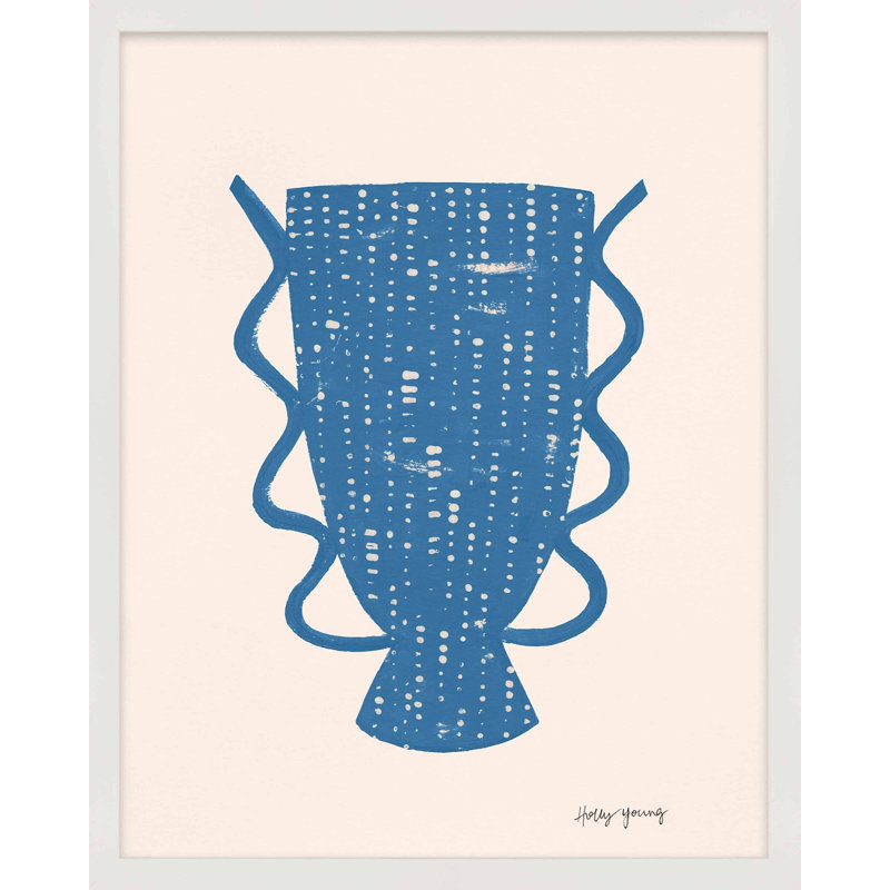 Blue Vessel 6 Painting by Holly Young, Beige, 20" H x 16" W x 1.25" D