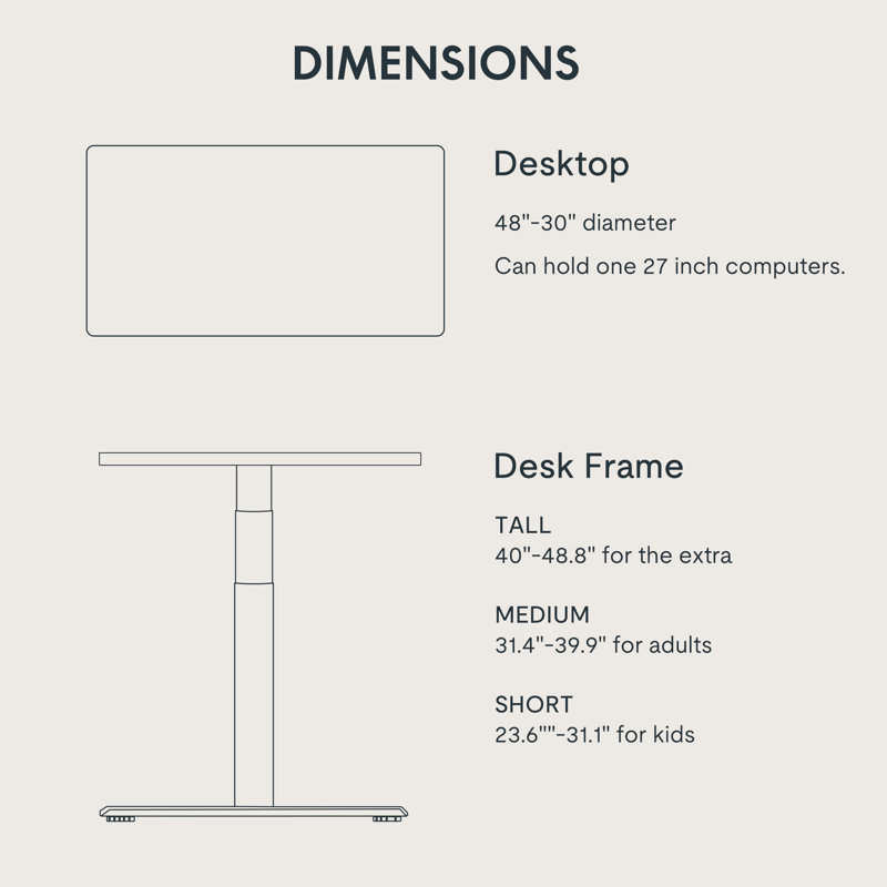 Bureau debout électrique à 3 étages à deux moteurs, Noir / Noir, 48.8" H x 48" W x 30" D
