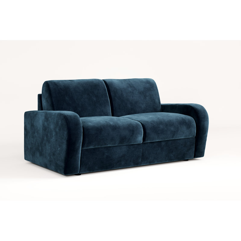 Jay-Be® Deco Sofa Bed with e-Sprung™ Mattress - Three seater - Luxe Velvet, 81cm H x 196cm W x 100cm D, Airfoce
