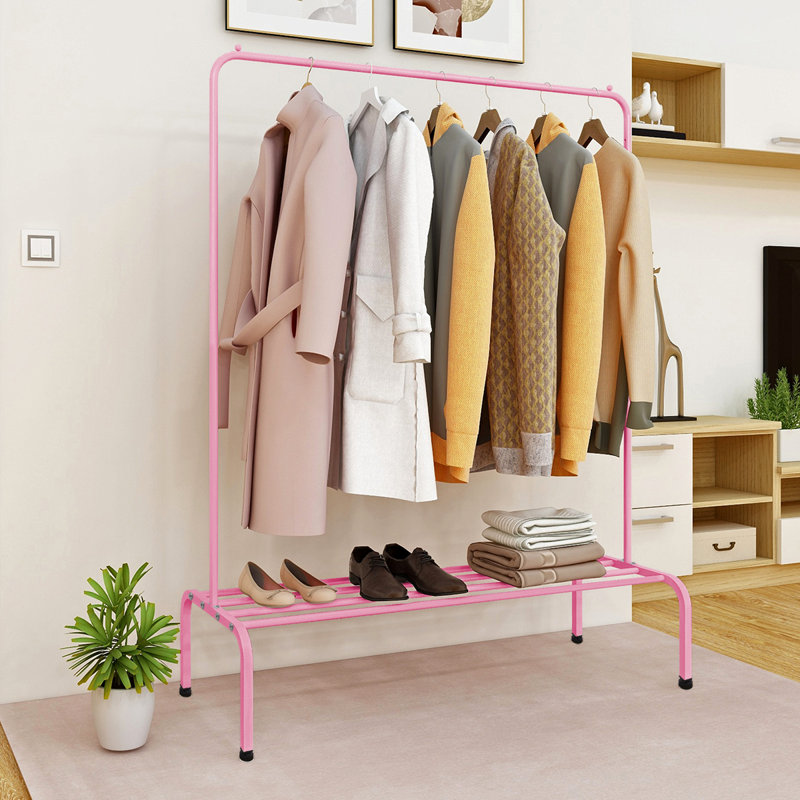 Portant à vêtements en métal Aryabella, Rose