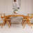Solid Wood Top Double Pedestal Dining Set-99378220