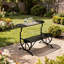 Banc d'extérieur en métal, table de pique-nique convertible avec trou pour parasol-1161271552