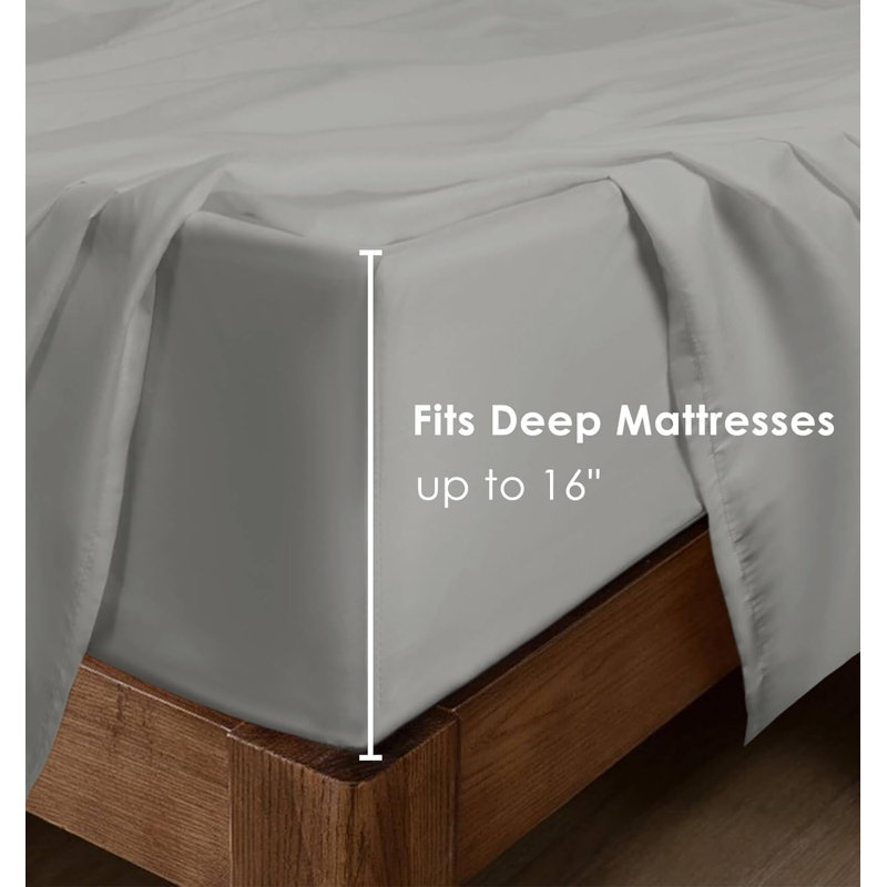 Ensemble de draps, Ensemble de draps pour lit simple + 1 drap-housse , gris