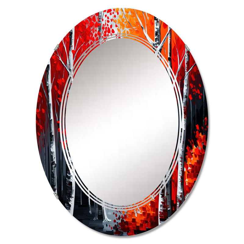 Miroir mural Quantasia Path Into The Red Forest I, 30 po x 20 po