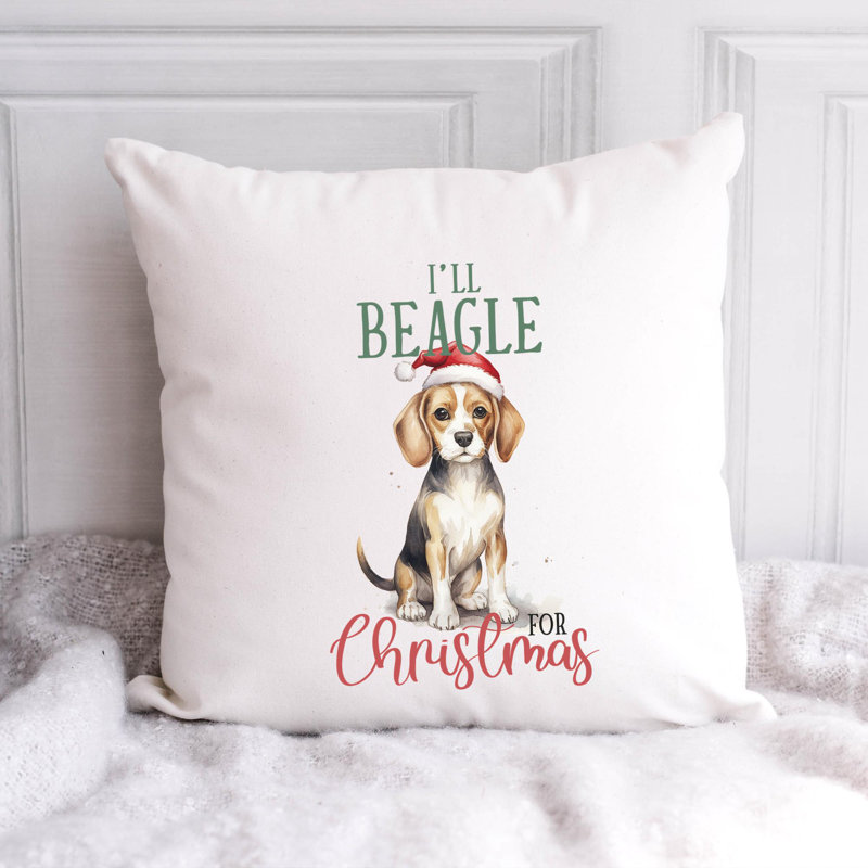 01_beagle Coussin décoratif, 20 po x 20 po