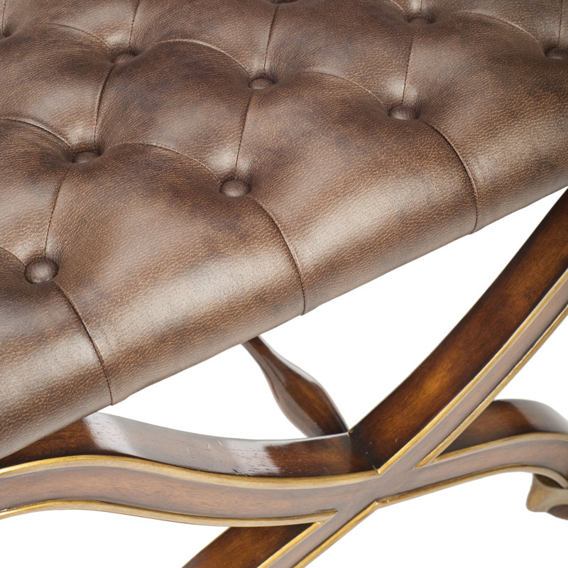 Couture cuir Ermin Club Ottoman