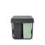 Sort & Go Pull Out In-Cabinet Plastic Dual Compartment Recycling Bin, 2.6 + 2.6 + 5.3 Gallon
