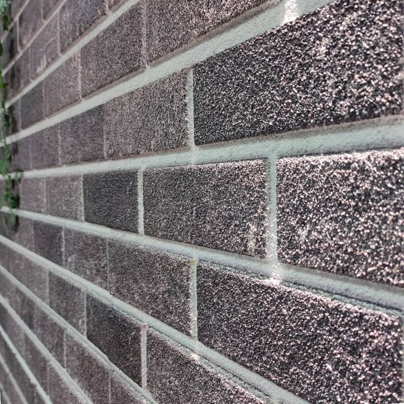 Black and Gray 3D Textured Brick Wall Panels, 39.4 x 19.7 in