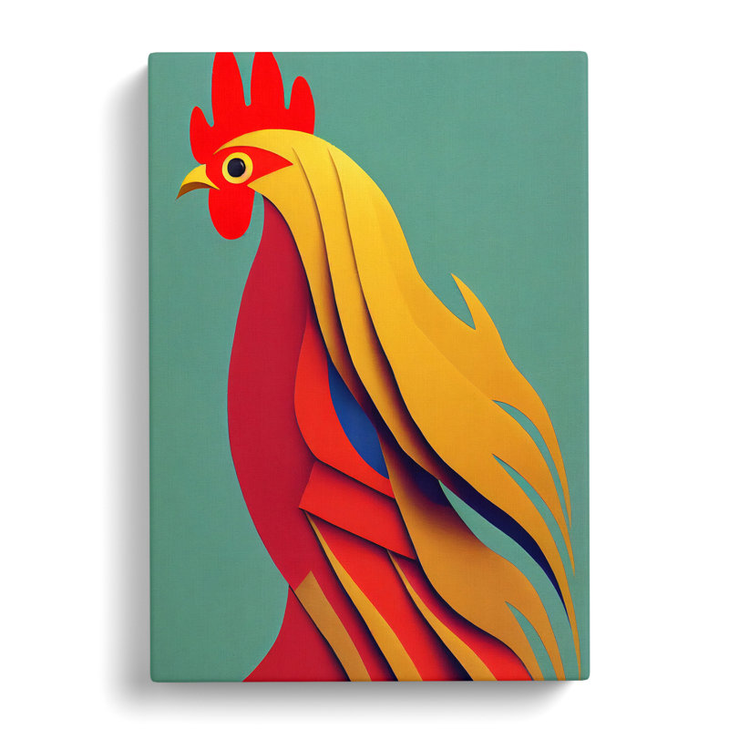 Wardville Rooster Art Vol.3 - Wrapped Canvas, 50cm H x 35cm W