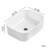 15.75 In. Vessel Above Rectangular Oval Ceramic Art Bathroom Sink In Milk White