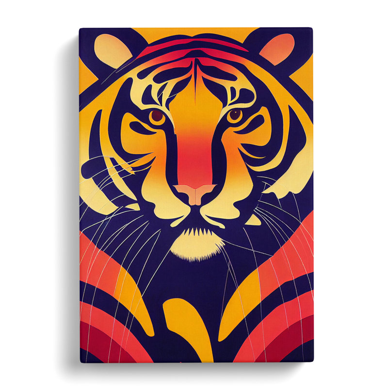 XC1022-4666X Tiger Abstract No.4 - Wrapped Canvas Print, 60cm H x 40cm W x 3cm D