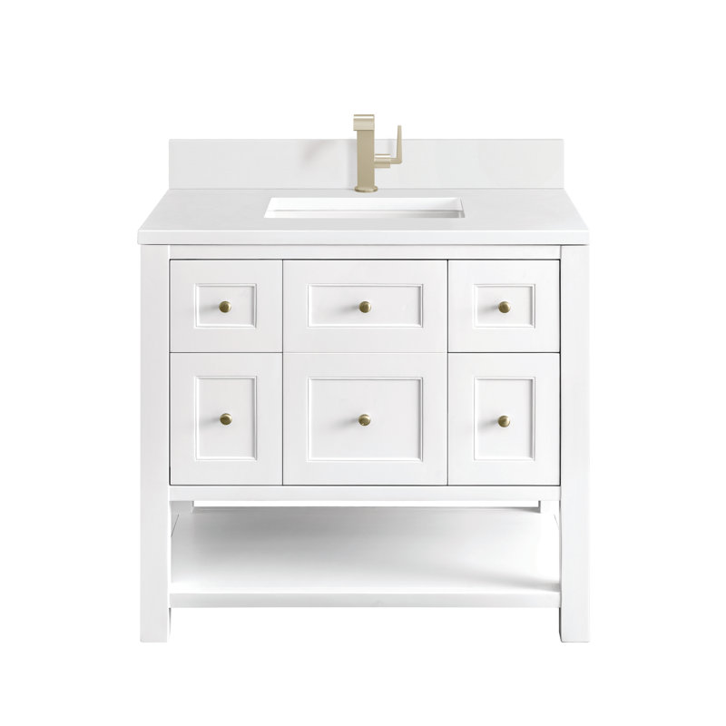 Breckenridge 36'' W Single Vanity, Single-Hole, White Zeus, Bright White
