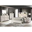 Mobilier de chambre à coucher avec table de chevet beige 2 - Style moderne avec construction et poignée en métal-1909613690