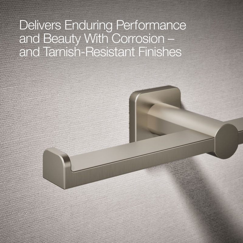 Parallel Double Toilet Paper Holder, Vibrant Brushed Nickel