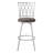 Azalea Park 2-Pack Indoor Adjustable 24" or 29" Silver Lattice Swivel Barstool, Grey Seat