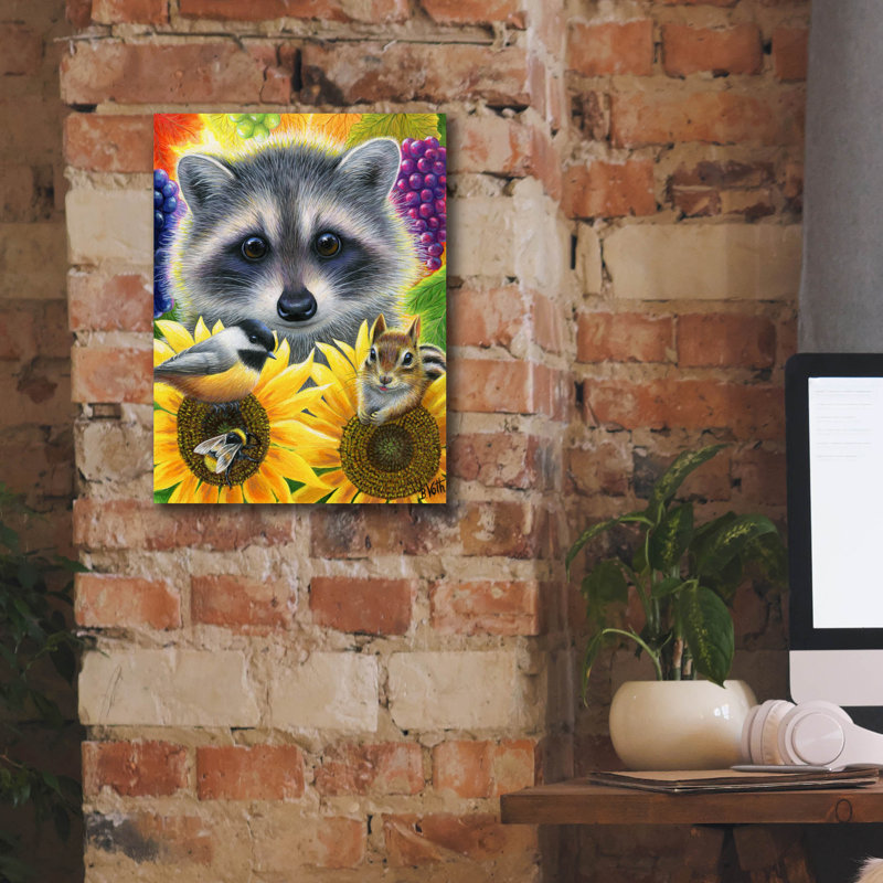 «Sunflower Friends» par Bridget Voth, H 16 po x l 12 po x P 0,75 po