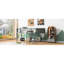 Lit mezzanine double en bois gris avec, construction, sans sommier, facile à installer et bas, sommier tapissier, assemblage simple-979841459-979841462