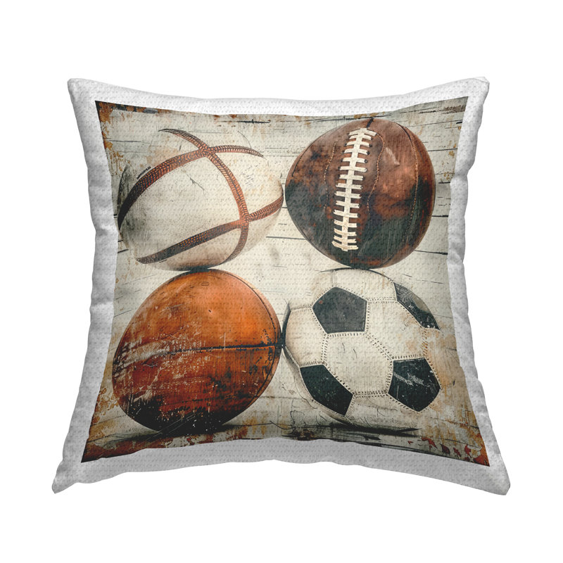 Coussin Rustic Sports Balls