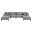 Ensemble de canapé modulaire 6 pièces 6 pièces 2X Fauteuils sans accoudoirs 2X Sièges d'angle 2X Repose-pieds Coussins