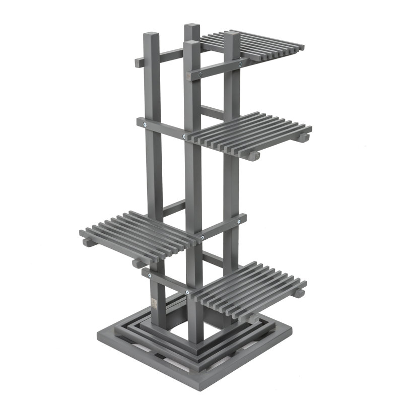 Osier Wood Weather Resistant Plant Stand, Grey