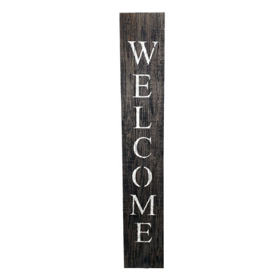 5' Rustic Wood Porch Welcome Sign